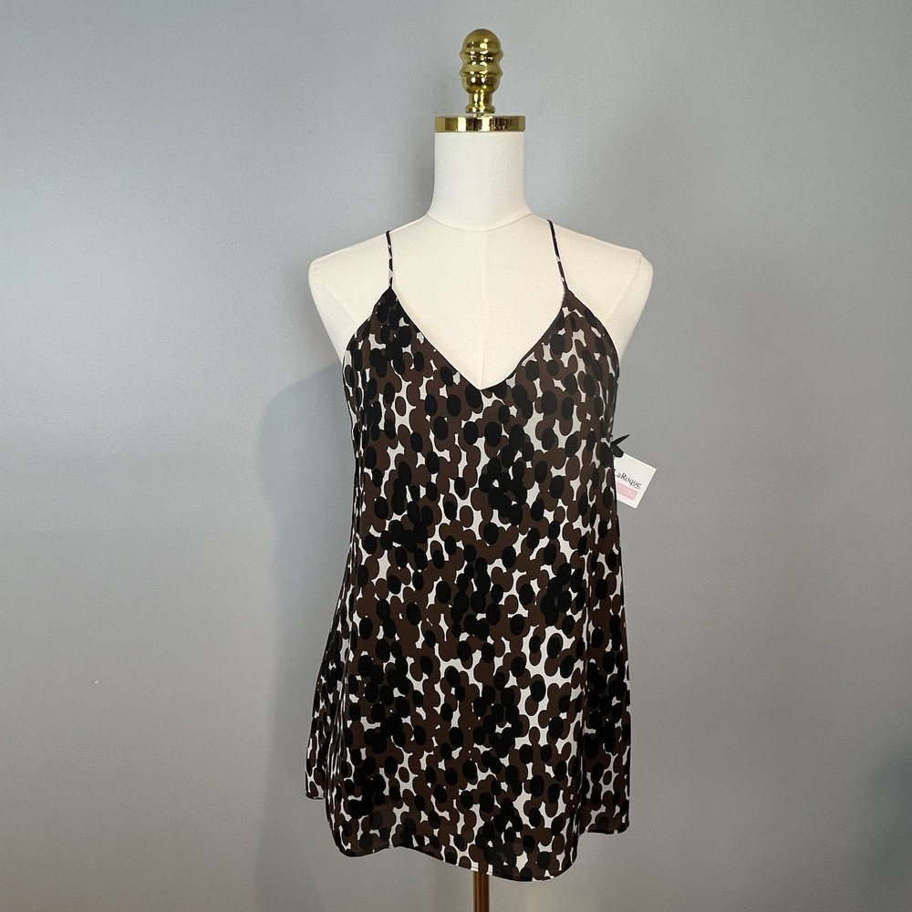 LaRoque Originals Brown Black Spotted Cami Top NWT Women's Size Small READ